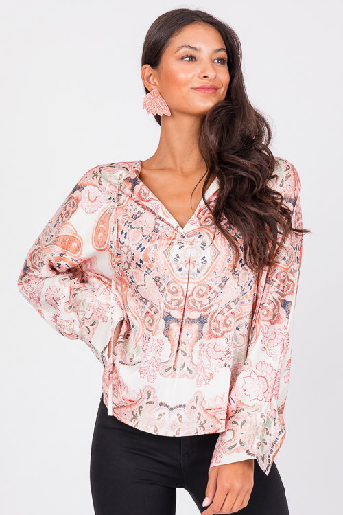 Vintage Jewelry Silky Satin Dolman Sleeve Top